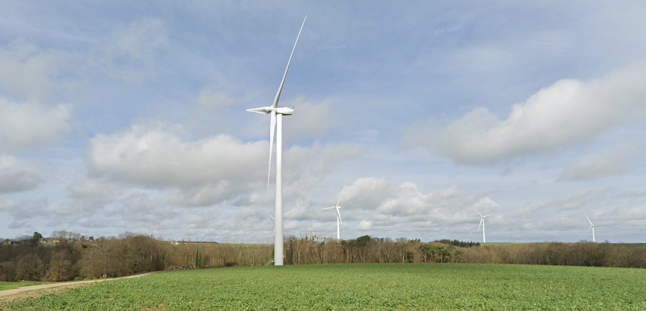 Parc éolien de 10 MW développé par EDER à Guégon.